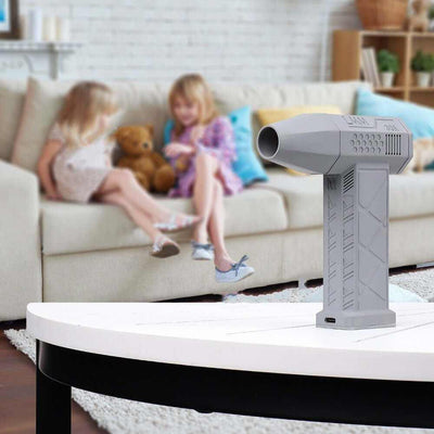 Mini Turbo Violent Fan Dust Blowing Product information: Color: gray, black Material: chewing gum Additional features: multi-function Specification: 120W Style: Mini