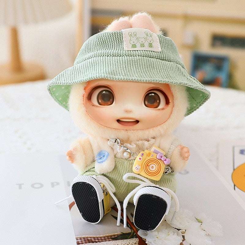 5PCS-Set cute hat, shoes, and doll clothes outfit for LABUBU 15-17cm doll accessories