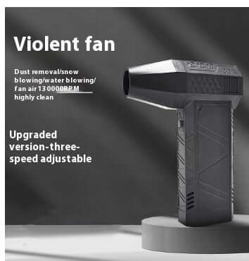 Mini Turbo Violent Fan Dust Blowing Product information: Color: gray, black Material: chewing gum Additional features: multi-function Specification: 120W Style: Mini