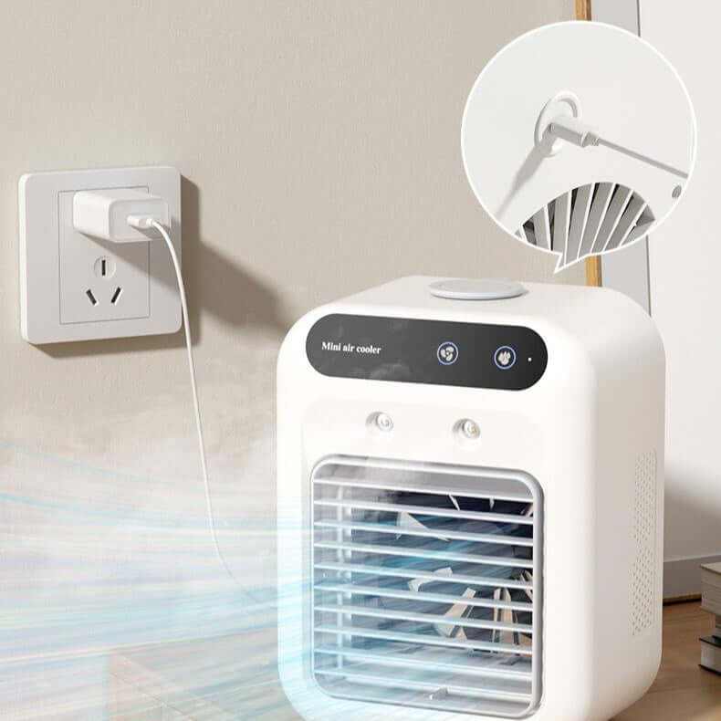 Overview:
 
 
 1. Different cooling atomization technology: The portable air conditioner adopts atomization technology to convert the hydration in the box into ultra